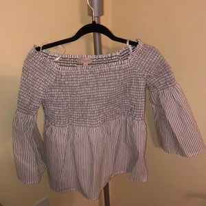 LOFT off the shoulder dress shirt